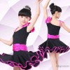 Latin dance clothing Girls Dance Skirt Black training suit new children's summer Latin Dance Leotard