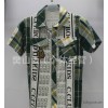 [new] boys shirt Plaid cotton shirt jacket shirt T-shirt printing trade fashion personality