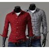 Men's fashion cotton shirt wholesale trade small Plaid Shirt Men's slim Plaid plain group