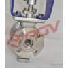 Stainless steel V type electric fixed ball valve is especially suitable for the pipeline and the fre