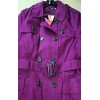 The European single purple coat female European double breasted coat trade coats