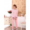 2014 pink flowers and sweet autumn long sleeved bar foreign trade clothing pajamas Home Furnishing m