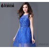 SIXDAYS spring and summer Gucci women's sleeveless lace dress temperament ladies backing