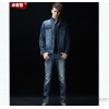 Europe and the United States men's fashion leisure jeans retro straight jeans slim Mens one on behal