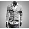 Wholesale trade classic bar color sweater cardigan sweater Cuff Mens all-match sweater slim 4108