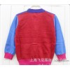 European children's children's clothing single long sleeved sweater cardigan sweater stitching V nec