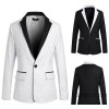 EBay foreign trade wholesale purchasing new men's black and white color slim casual suit K15