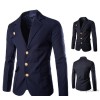 Wholesale trade gold buckle Slim small suit suit two single breasted suit X819 solid foreign trade