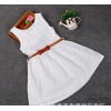 2015 new kids on behalf of a girls summer cotton skirt skirt lined hollow baby sent to foreign trade