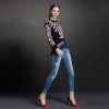 15 new European summer clothing Bay lady slim pullovers fashion stamp tassel wool sweater