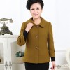 Qiao Ailiya latest fashion fur collar wool coat lapel jacket in older women