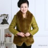 Qiao Ai Liya new middle-aged mother with 50 year old mother thickened leather fur collar cotton olde