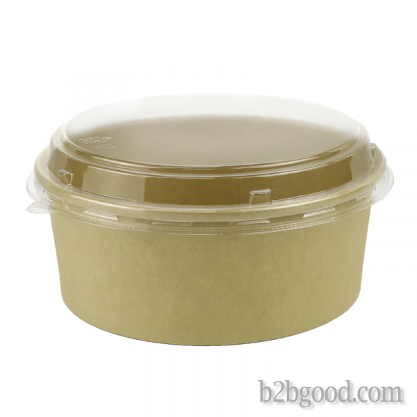 Kraft Paper Food Bowl With Lid