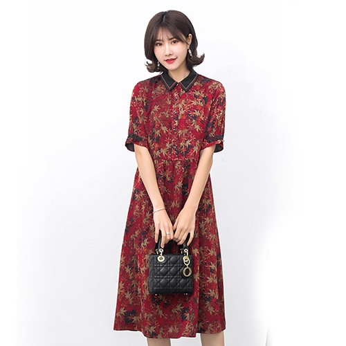 FUKESI2020 Summer women's dress Lady dress Mother dress imitation fragrant cloud silk imitation