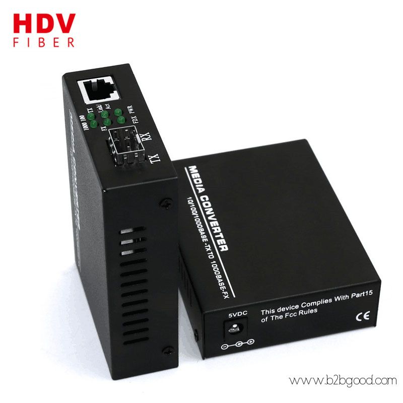 10/100/1000M fiber to RJ45 converter SFP media converter