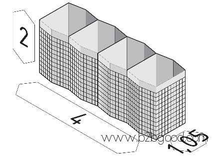 Modular galvanized wire mesh gabion barrier