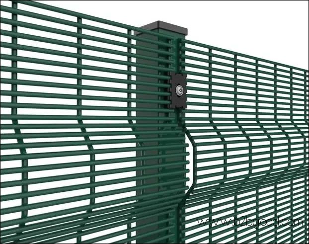 High security 358 mesh prison fence with curved panels galvanized and powder coated