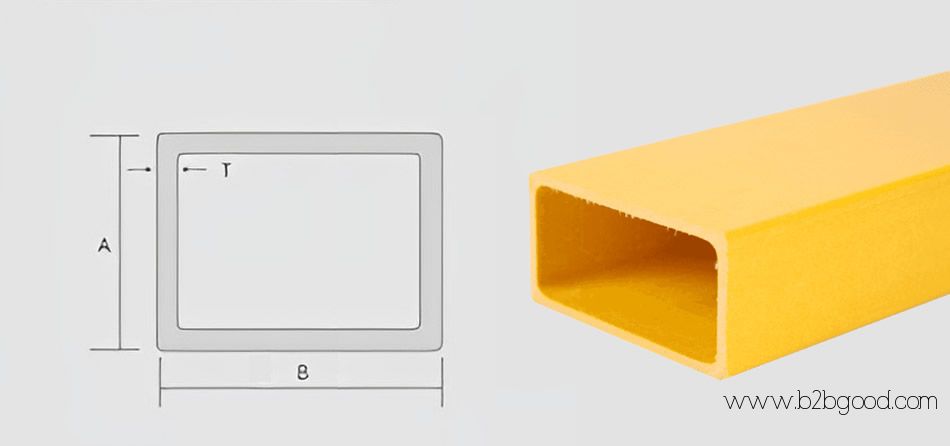 Reinforced Fiberglass Rectangular Pipe