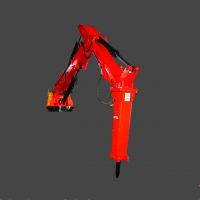 Stationary hydraulic rockbreaker boom