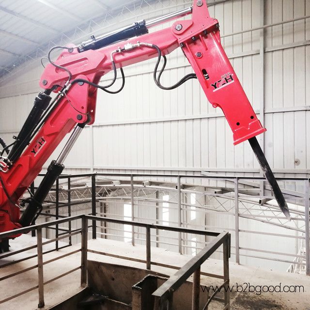 pedestal rock breaker boom system5