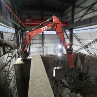 Static rockbreaker boom system