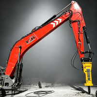 YZH WHD1000 Stationary Mining Hydraulic Remote Control Rockbreaker Boom